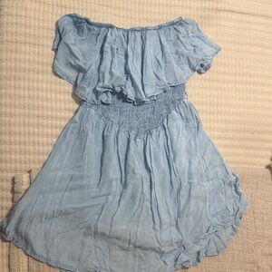 Raya Sun Light Blue Smocked Dress